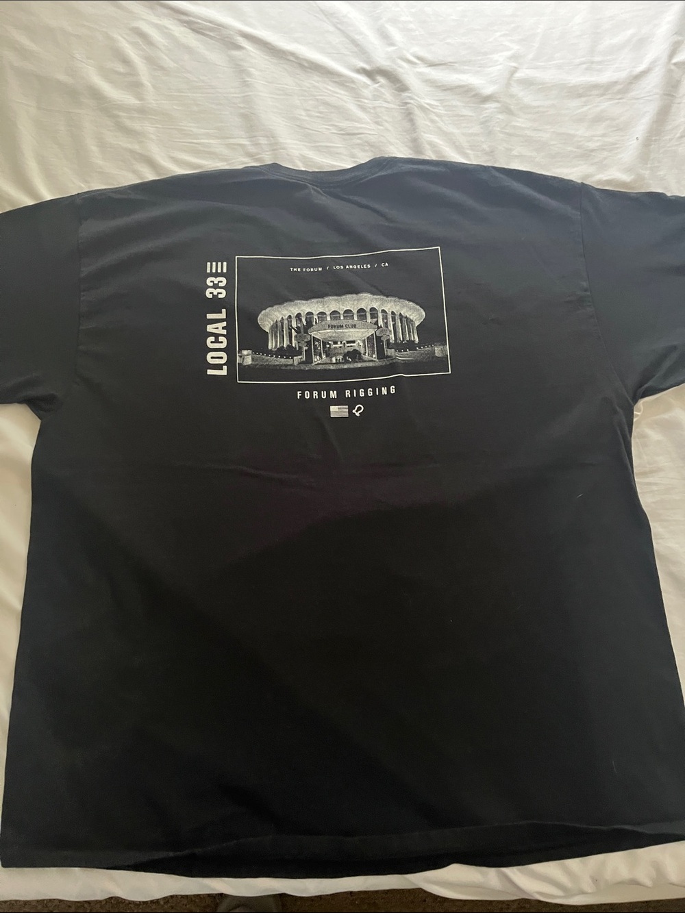 Local 33 Forum Rigging Los Angeles Crew T Shirt XL